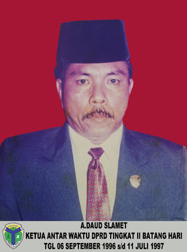Foto Ketua Dewan Perwakilan Rakyat Daerah (DPRD) Antar Waktu  A. Daud Slamet